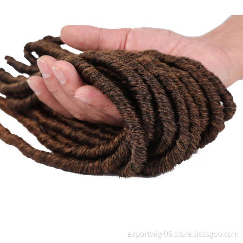 Straight Faux Locs Crochet Hair Extensions Dread Locks Hair Soft And Long 20inch Ombre Color Synthetic Fiber Afro Faux Locs